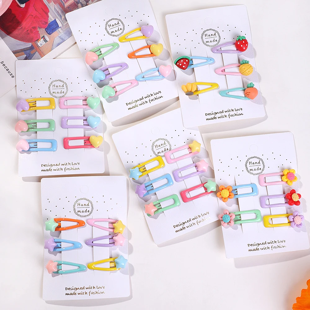 

5Pcs Children Small BB Hair Clip Set Colorful Baby Bangs Broken Hairpins Headwear Kids Hair Accessory Cute Toddler Hairgripes