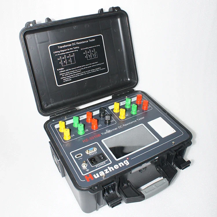 HuaZheng Testing Equipment 10A DC Resistance Tester 3 Channels Transformer Winding Resistance Tester