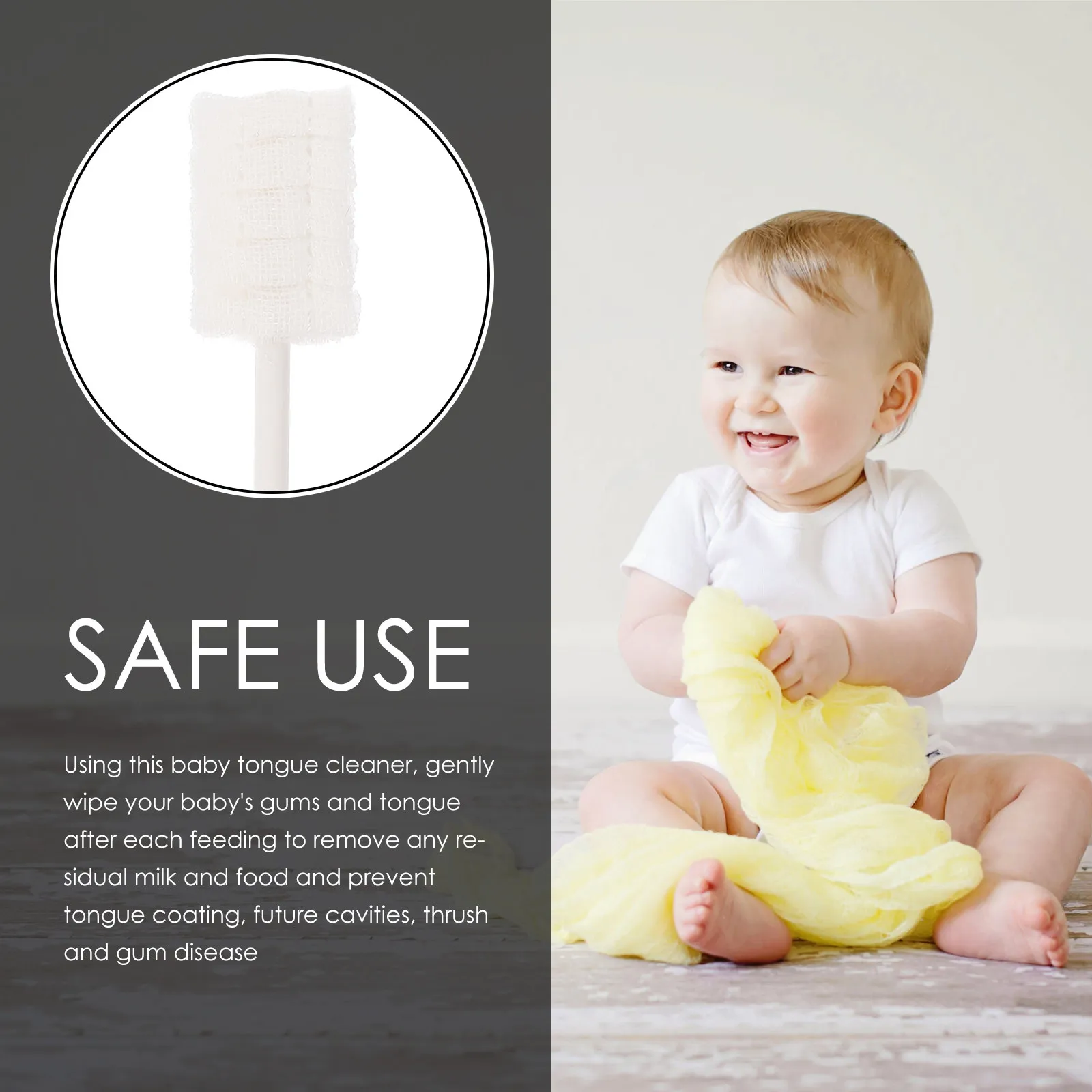 

Набор из 30 эргономичных очистителей для языка для младенцев: инструмент для чистки полости рта новорожденных, удаления налета с языка, предотвращения неприятного запаха изо рта и ухода за деснами