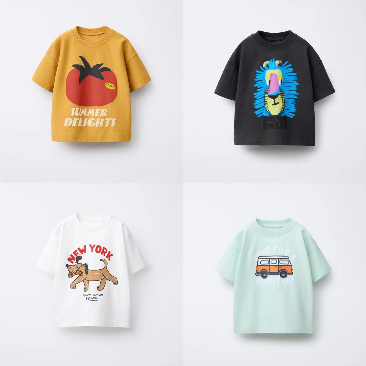 

0-6age Kids T-shirt Cotton Costume Printed Cartoon Short-sleeved For Baby Fashion New Loose Simple Sport Shirt Kids Thin Tops