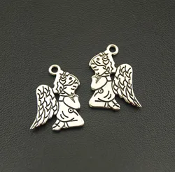 30 pcs  Silver Color Praying Angel Girl Charms DIY Metal Bracelet Necklace Jewelry Findings A1133