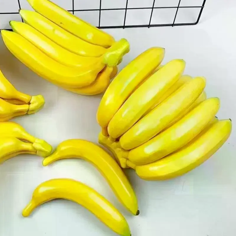 1PCS Artificial Banana Decorative Plastic Fake Fruit Realistic Display Simulated Banana For Wedding Christmas Decor