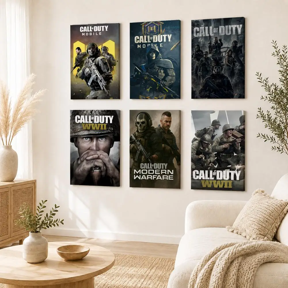 Gaming C-Call of Duty Poster Self Adhesive Aesthetic Wall Art Picture for Living Room Home Decoration Gift