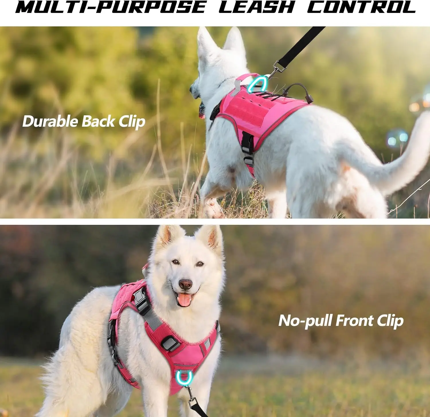 Tactical Dog Harness Military Dog Vest No Pull Working Pet Dog Durable Vest Reflective For Medium Large Dogs German Shepherd