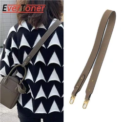 EverToner  Woman Genuine Leather Wide Shoulder Strap Lychee Pattern Bucket Bag Strap Luxury Designer Replacement Bags Strap