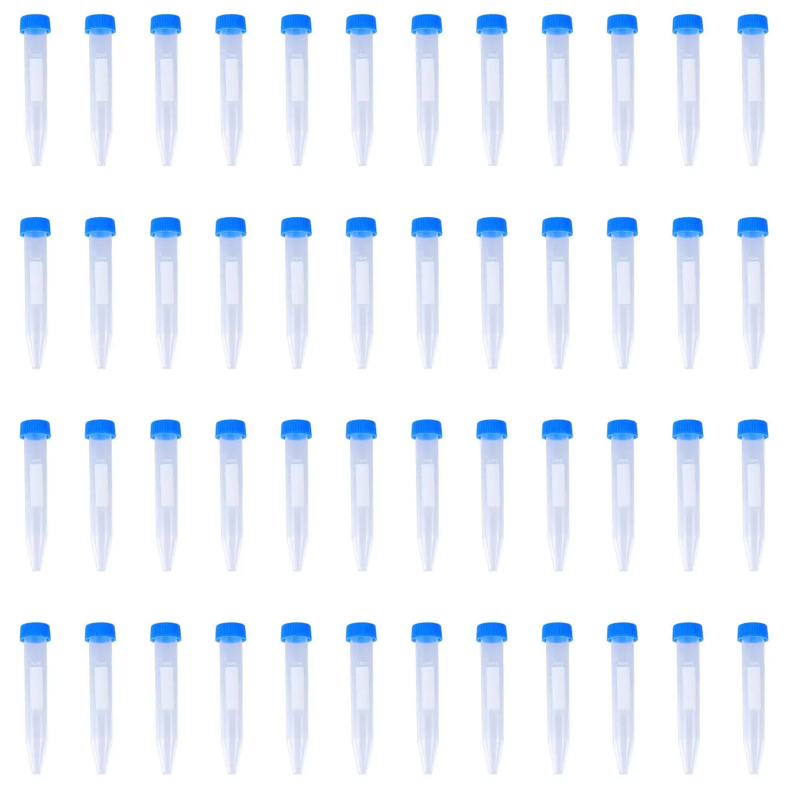 

100 Pcs Plastic Tubes 10ml with Scale for Lab Test Biochemistry Molecular Experiment Samples Food Colour Craft Use