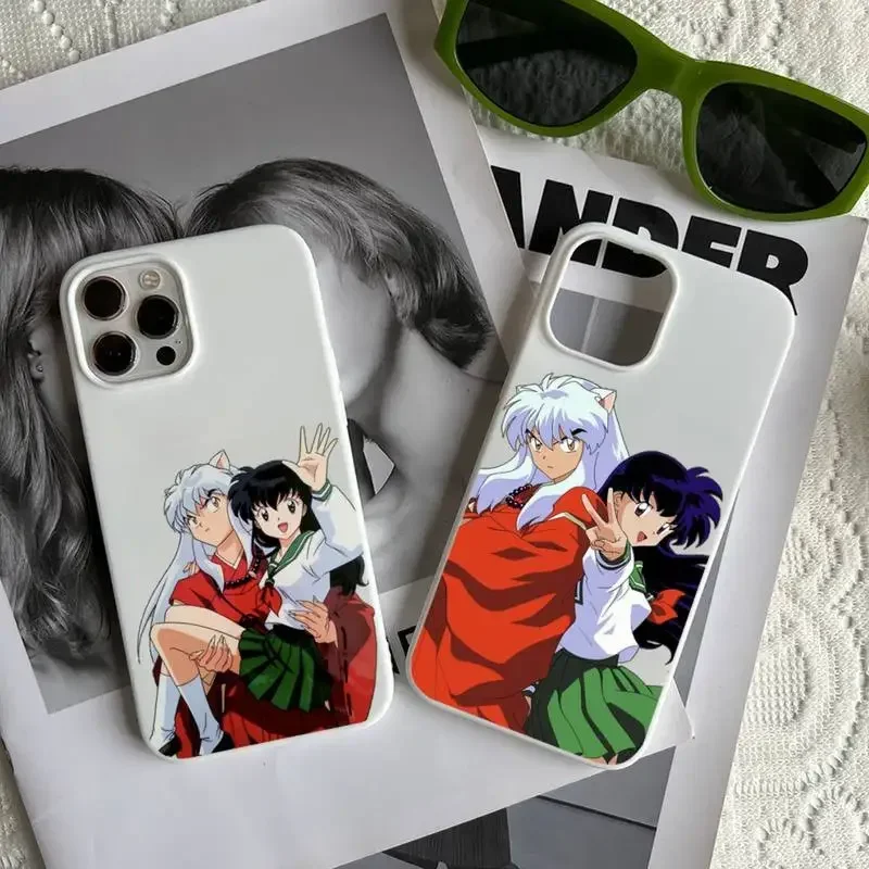 Inuyasha anime manga Phone Case Candy Color for iPhone 14 11 12 13 mini pro MAX Plus