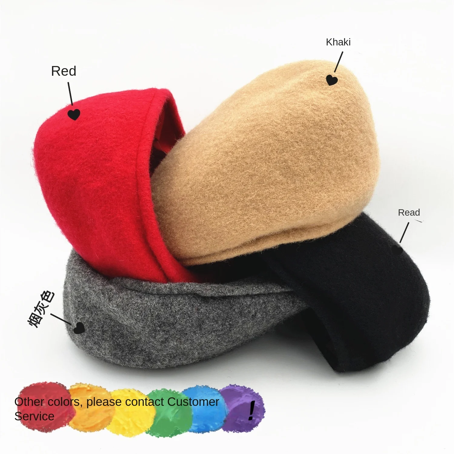 Neue Ankunft Männer Frauen Caps Baskenmütze Mädchen Casquettet Französisch Künstler Wolle Beanie Hut Vintage Plain Elegante Hotsales – Detail 8