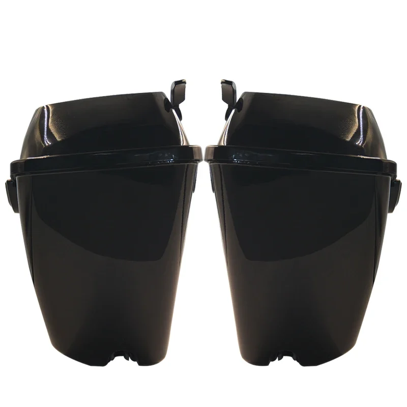 Motorcycle Black Hard Chopped Performance Saddlebag Bags For Harley Touring Road King Road Glide Street Glide 2014-2023