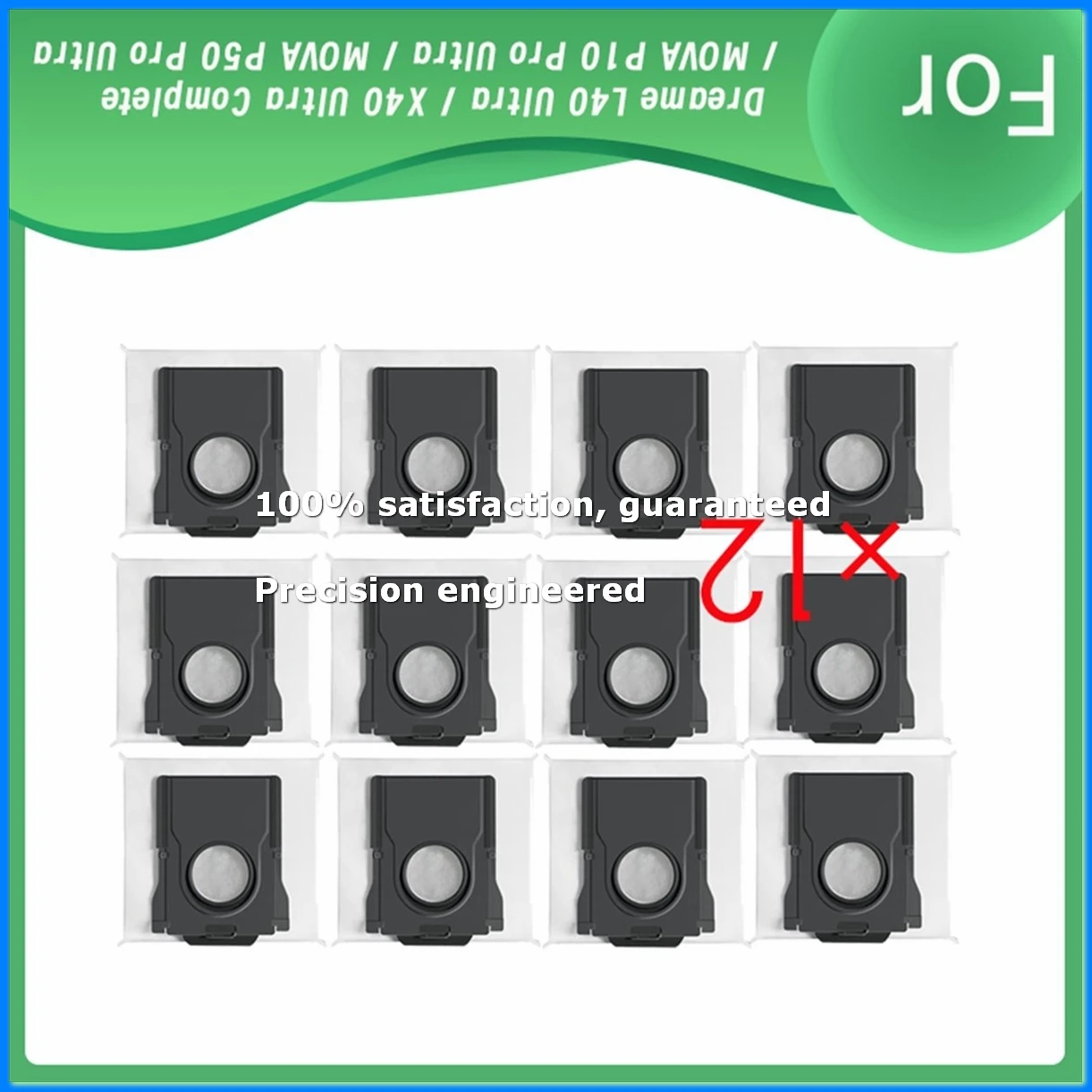 2PackX(12 Pcs Dust Bags for L40 Ultra / X40 Ultra Complete / P10 Pro Ultra / P50 Pro Ultra Robot Vacuum)