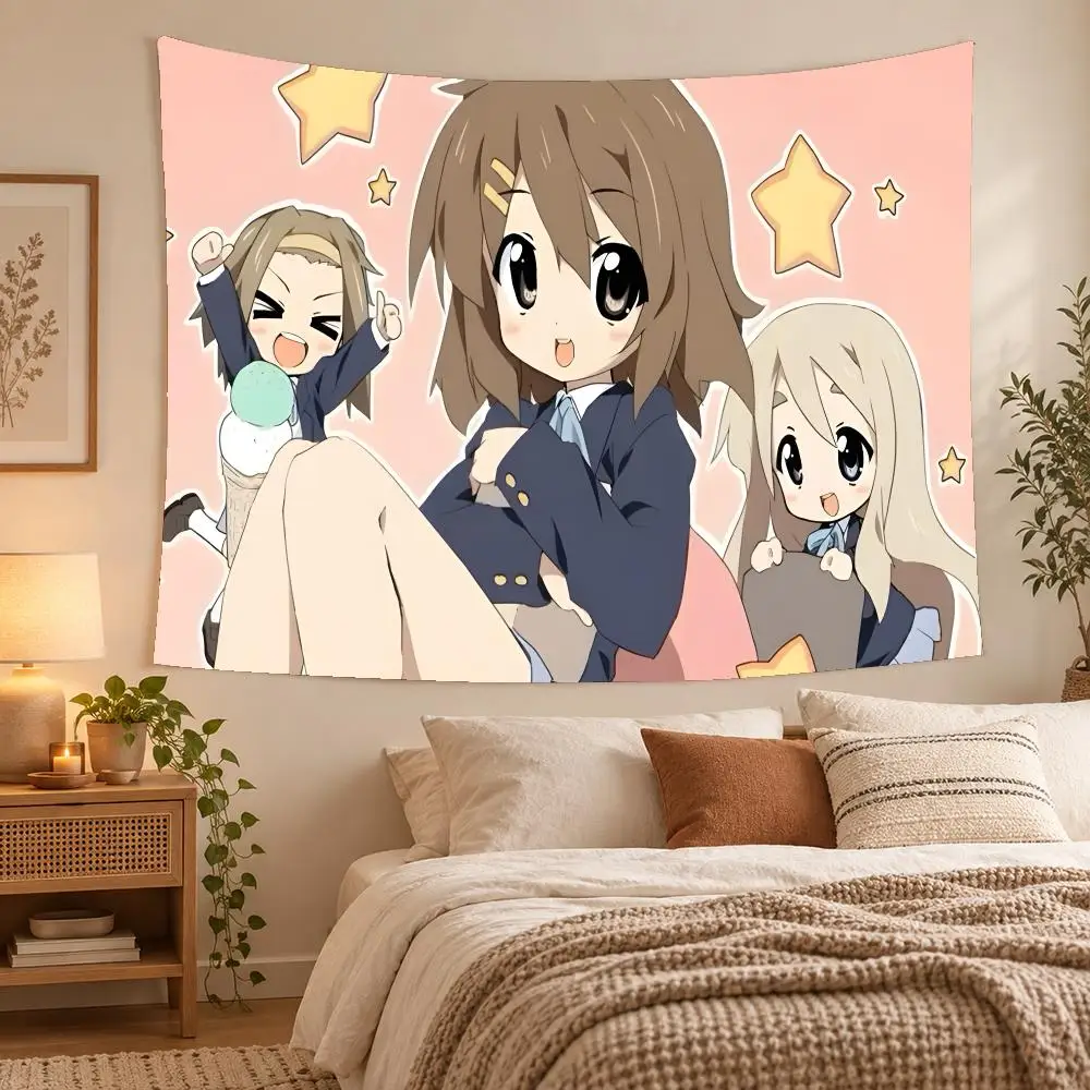 Cartoon K-ON! Tapestry Wall Decoration Suitable For Living Room Bedroom Study Party Home Decor Gift