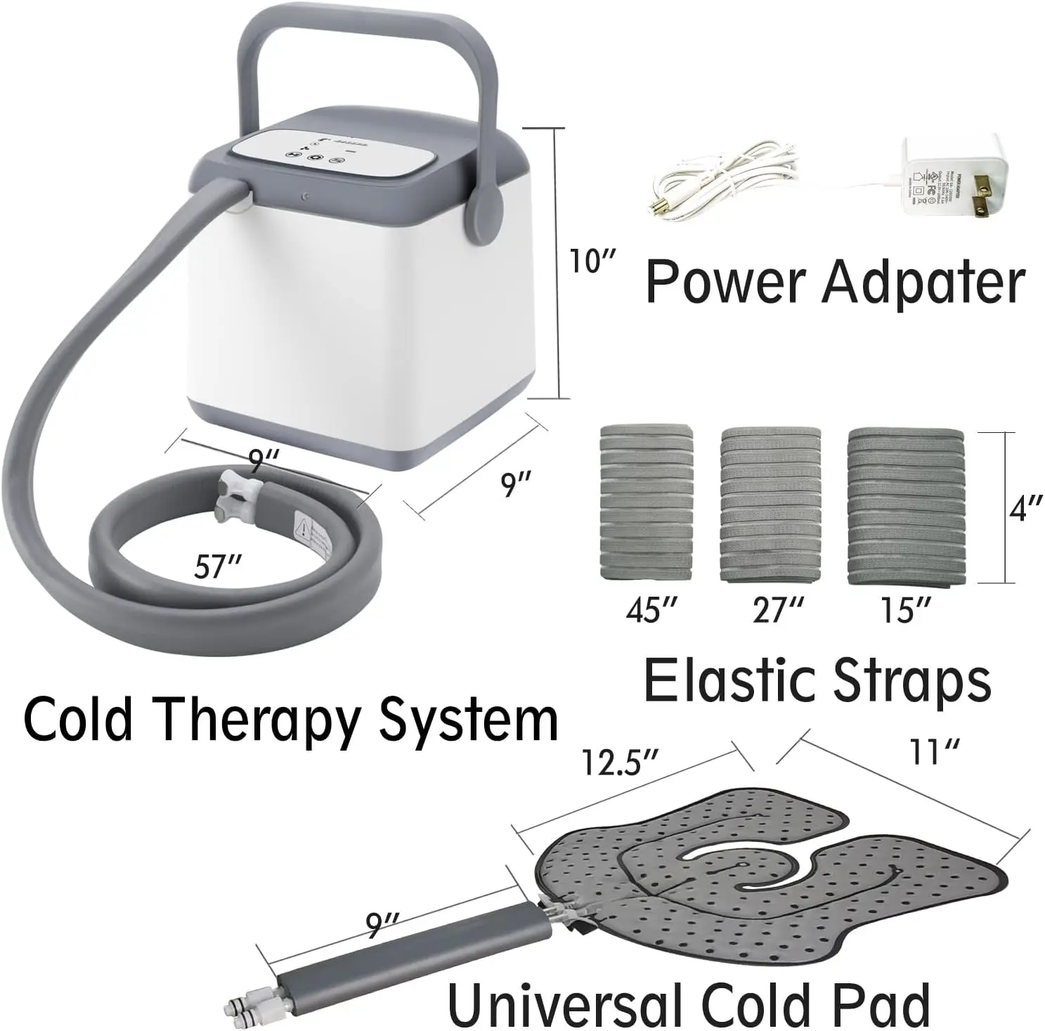 Sistema de terapia a frio Máquina de terapia de gelo programável Cold Pack pós-cirurgia de crioterapia contínua, Almofada universal para joelho