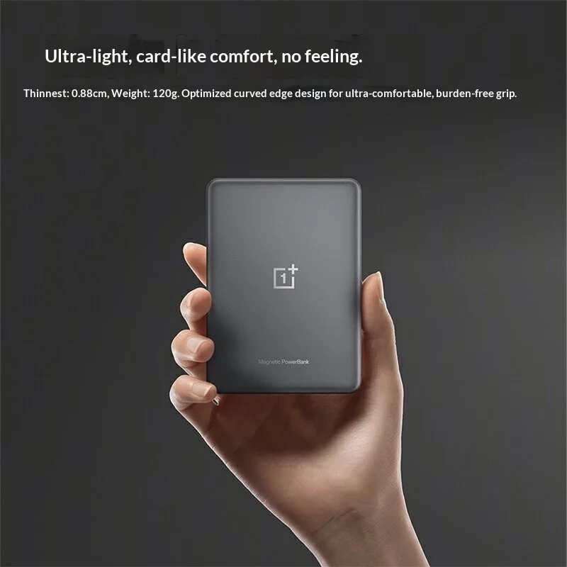 OnePlus Magnetic Power Bank 5000 mAh 3C Certified Airline Approved Gray Minimalist Edition Lightweight Battery Cell Protection