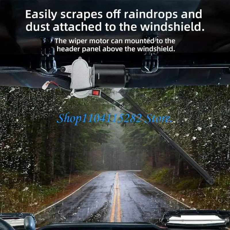 Efficient Heavy Duty 12V Electric Windshield Wiper Motor Assembly For 800 900 1000 Most UTV ATV Models Including Can