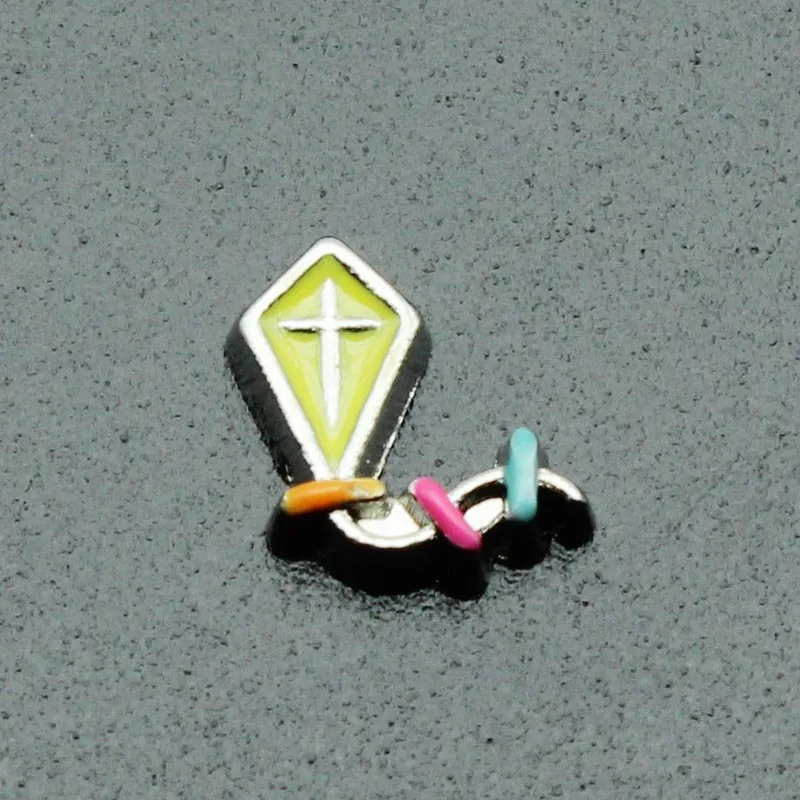 20pcs/Lot Kite Enamels Floating Charms For Glass Memory Lockets Jewelry Accessory