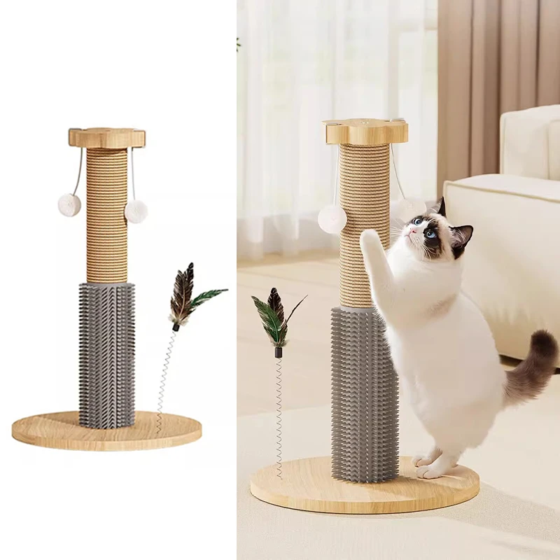 Cat Scratch Board Is Wear-Resistant and Does Not Shed Debris. Cat Scratch Column Is Made of Sisal Hemp, and Cat Toys Are Used To