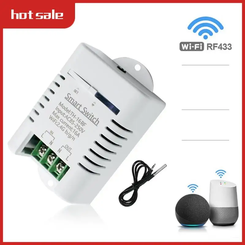 

VVNB-Switch Temperature Humidity Monitor Meter With Sensor Cable,Smart Home Automation Kit