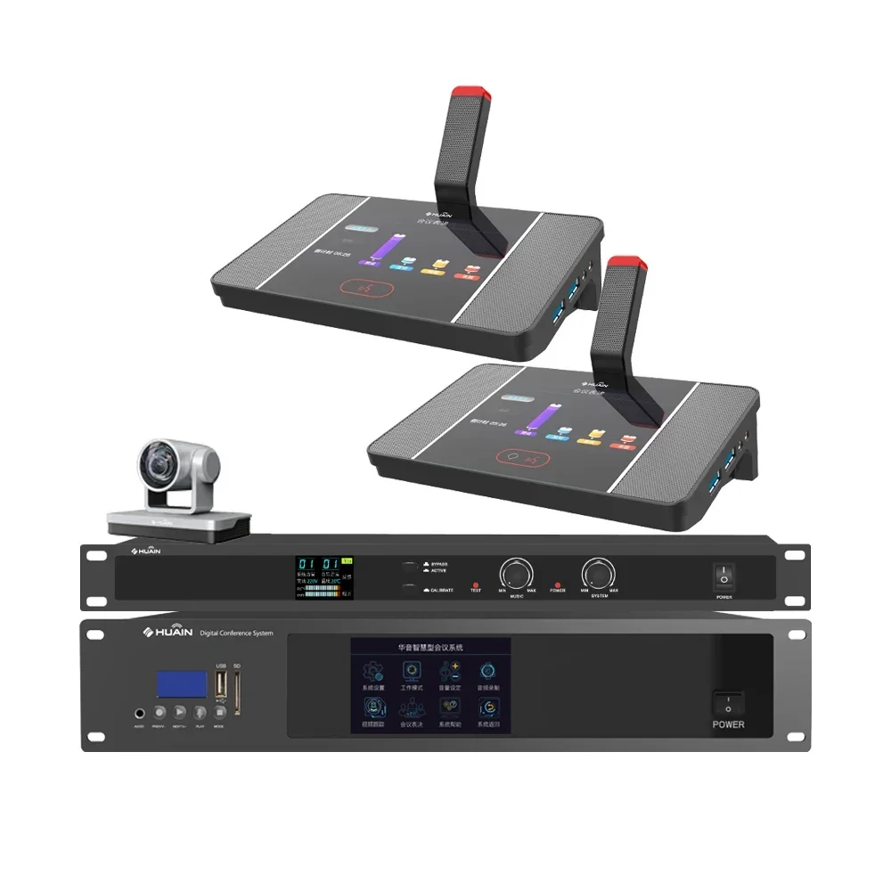 Hot Sale Programmable Speaking Time Vertical Array Conference Unit Touch Screen Conference Microphone Factory