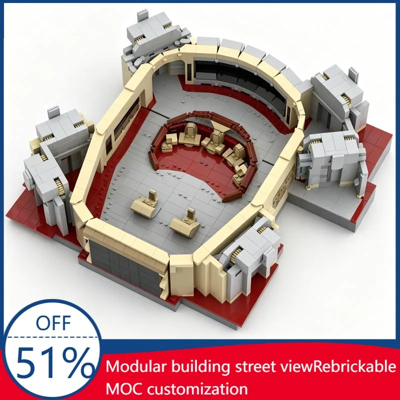 

3583pcs MOC Sci Fi Starship Main Bridge Scene Model Custom Building Blocks Creative Educational Assembly Toy Gift For Collectors