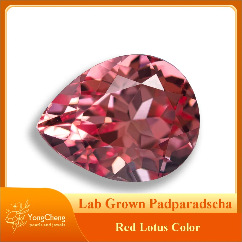 

Lab Grown Red Lotus Color Padparadscha VVS1 Charms DIY Ring Necklace Earrings Main Materials Selectable AGL Certificate