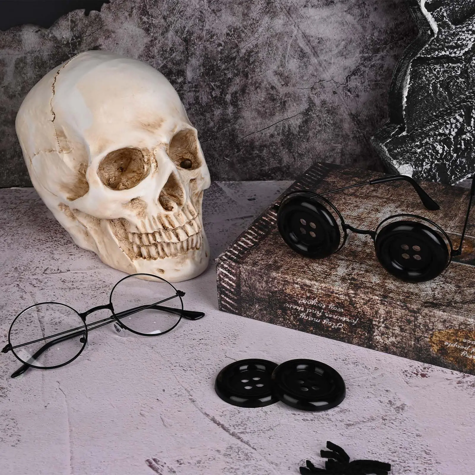 Zabawne okulary z koralikami Coraline Cosplay na Halloween, prezenty na Boże Narodzenie, Halloween i urodziny dla kobiet, mężczyzn i fanów