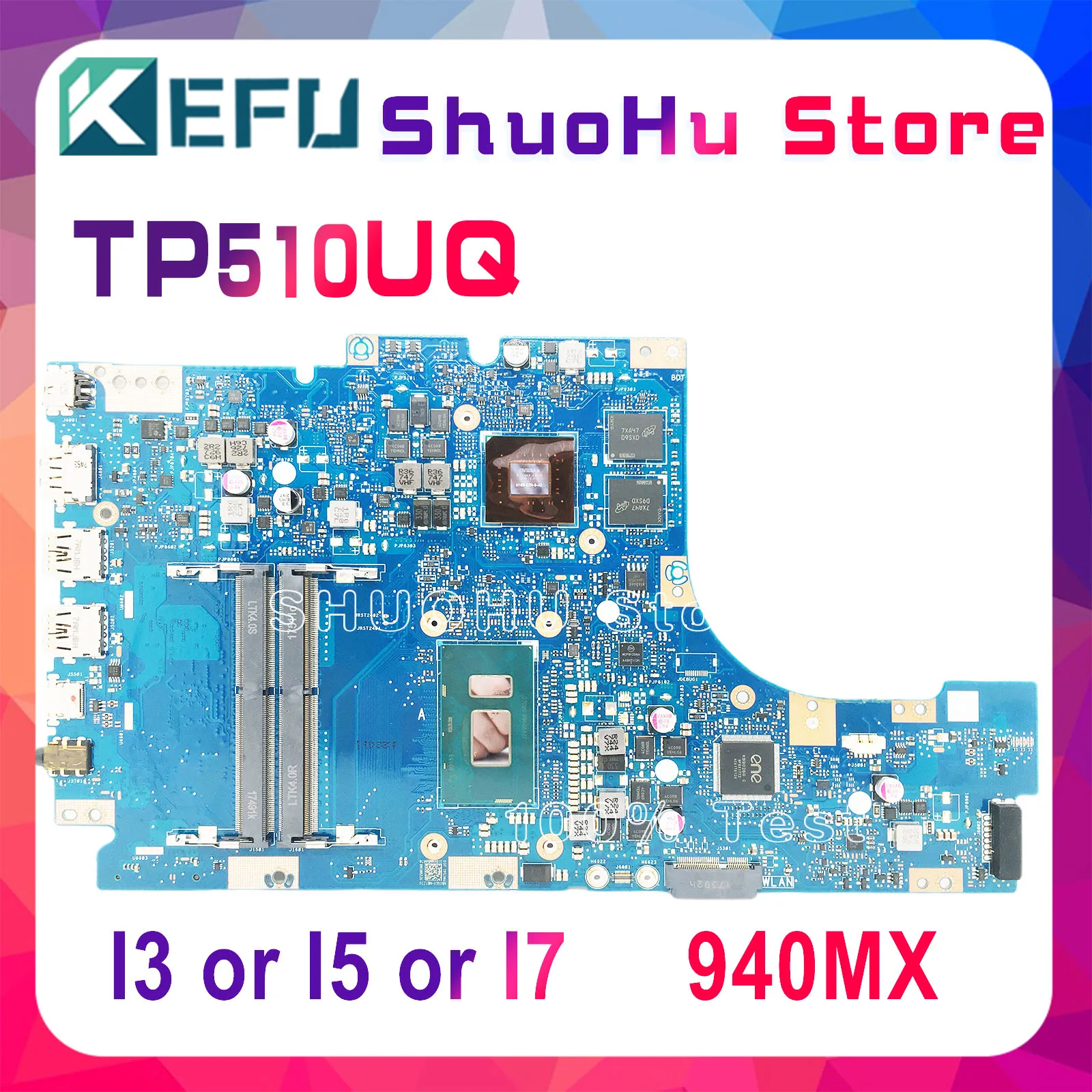 

TP510UQ Laptop Motherboard For ASUS VivoBook Flip TP510UA TP510U TP510UA TP510UAR Mainboard W/I5-8250U I7-8550U UMA 940MX-GPU