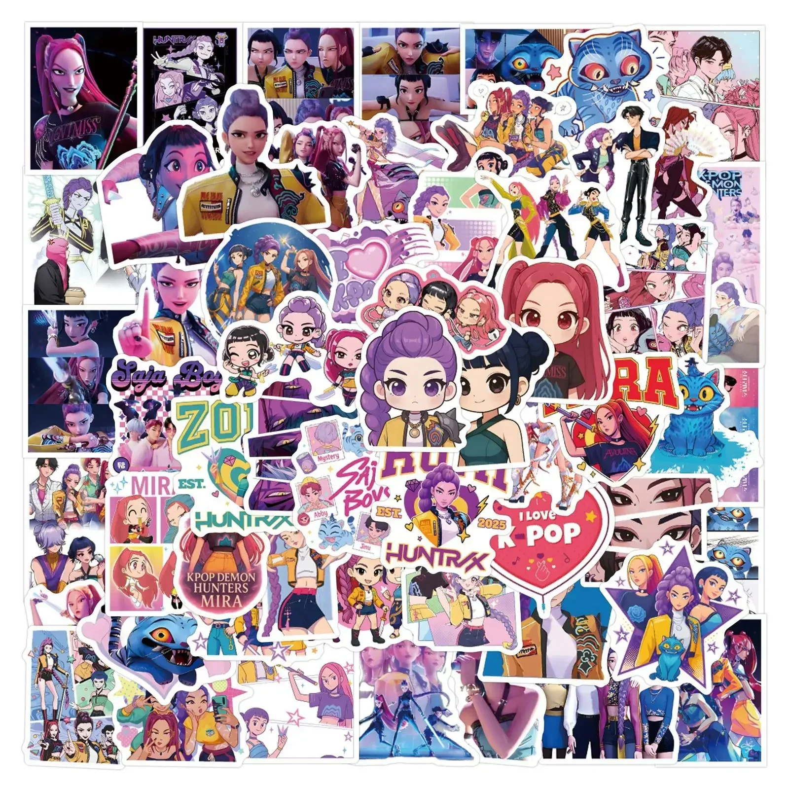 55/110 Stück Anime Mädchen Lumi Mila Zoi Hexenjäger Aufkleber Wasserfest Ästhetisch Y2K DIY-Sticker für Laptop Wasserflasche Handyhülle – Detail 10