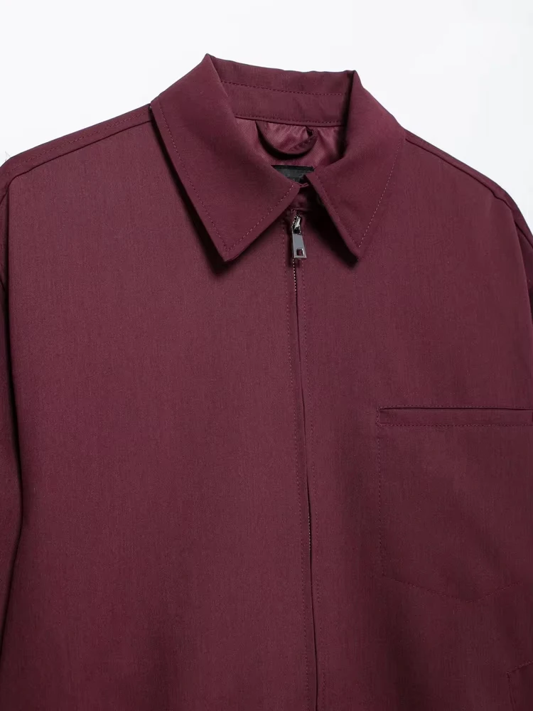 Los jack met ritszakken voor dames, jas met lange mouwen, reverskraag, vrouwelijke bovenkleding, chique tops, mode