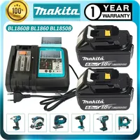 100% Genuine/Original Makita 18v battery bl1850b BL1850 bl1860 bl1860 bl1830 bl1815 bl1840 LXT400 6.0Ah for makita 18 v battery