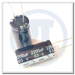 2pcs 2200uF63V 63V2200uF 2200MFD 63WV 18*35mm Radial Aluminum Electrolytic Capacitor