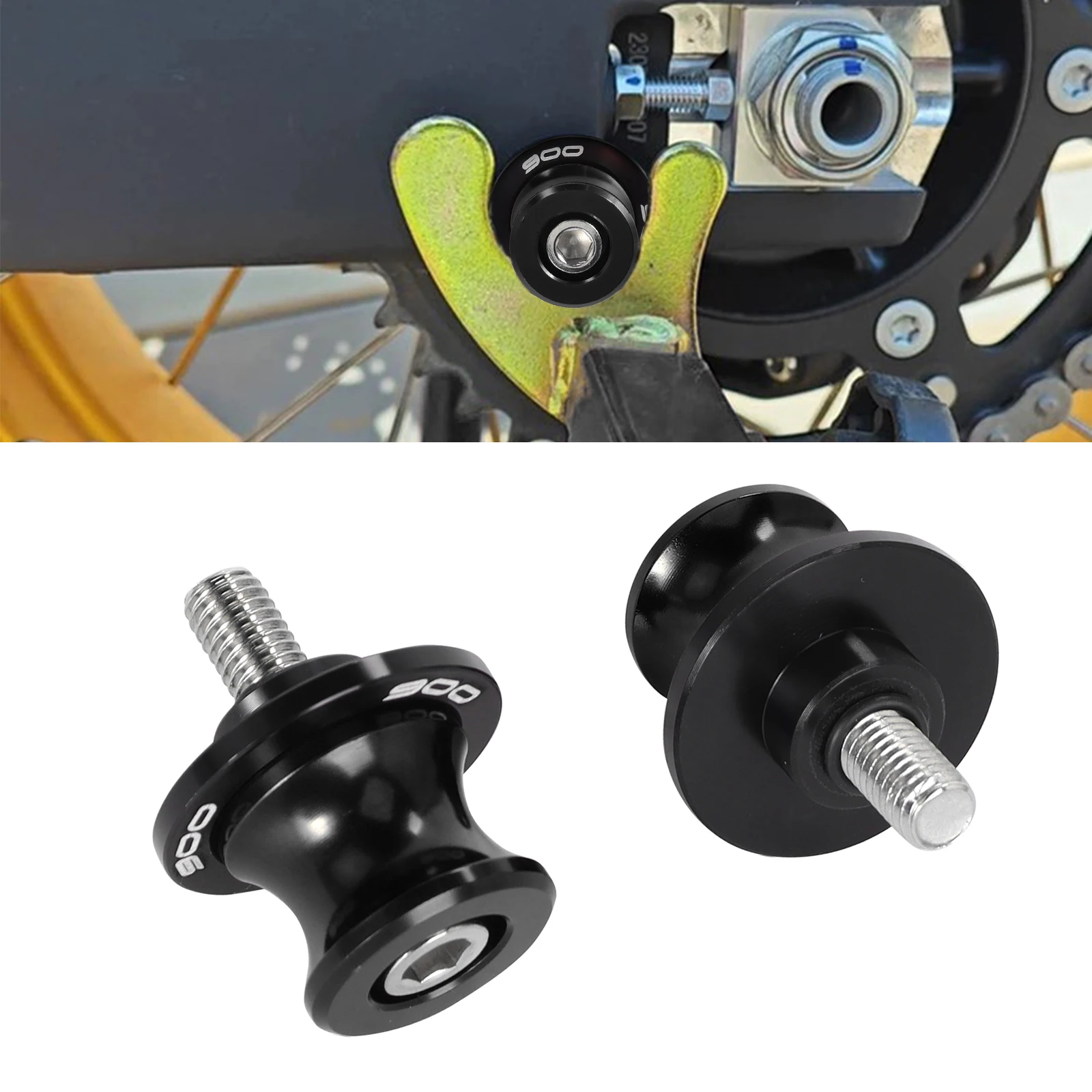 

Motorcycle Accessories Swingarm Spools Slider Stand Screws Aluminum M8 Bolt For Kawasaki Z900 Z900RS 2017-2024
