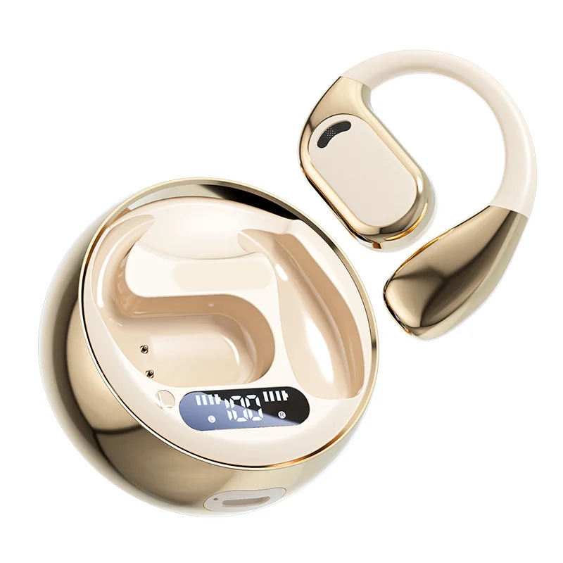 Open wireless Bluetooth headphones, air-bone conduction, ear-hook style, specially designed for running and sports