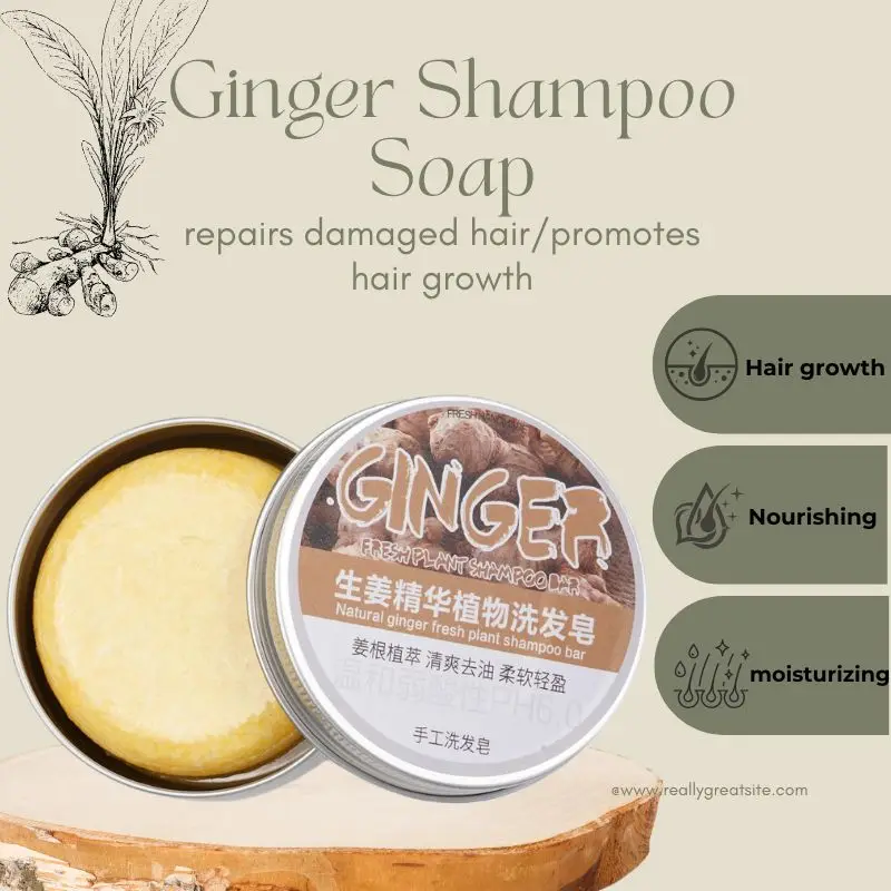 Ginger Shampoo Soap Promote Hair Growth Ginger Polygonum Shampoo Soap Oil Control Handmade Organic Plant Shampoo Bar Hair Care