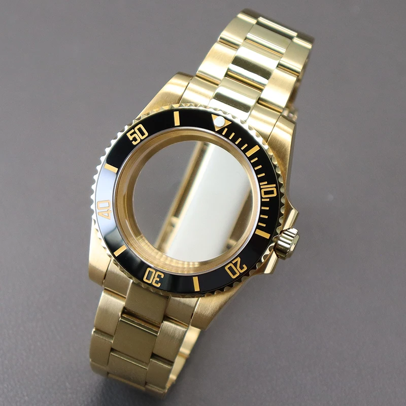 Cinturini per cassa dell'orologio SUB da 40 mm in acciaio inossidabile 316L per NH35 NH36 NH34 NH38 Miyota8215 ETA 2824 Movimento quadrante da 28,5 mm Vetro zaffiro