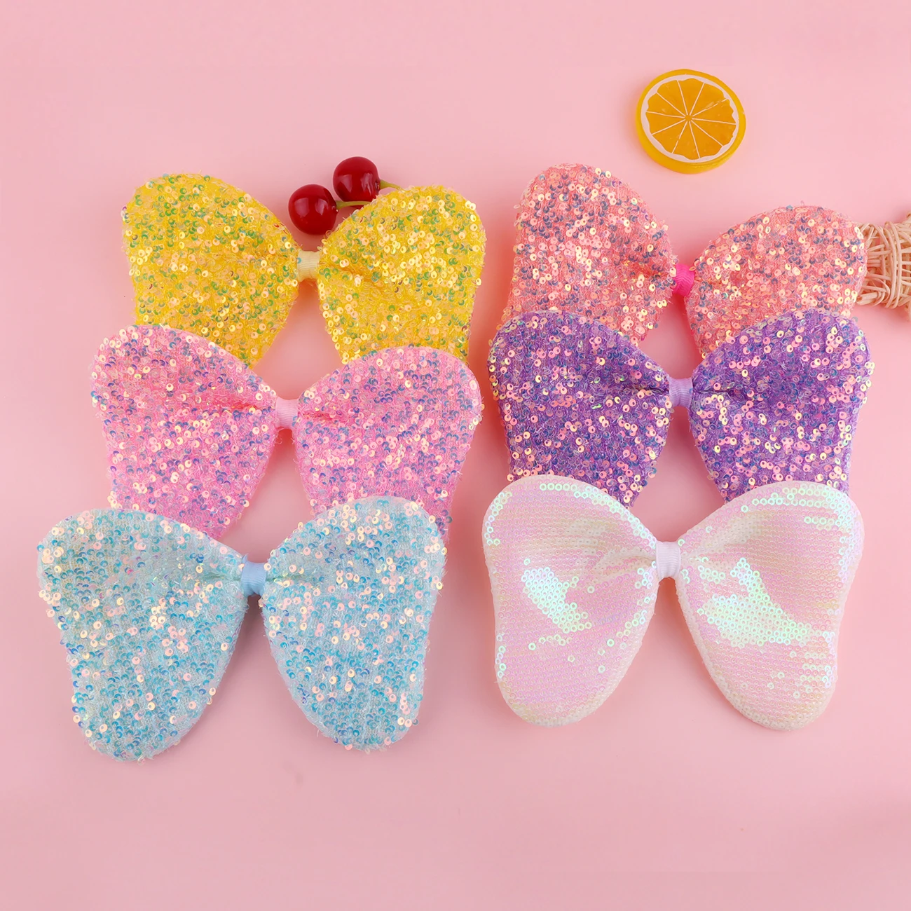 150*100mm Large Bows Sequins Padded Patches Appliques for DIY Headwear Hair Clips Decor Clothes Hat Shoes Sewing Patches