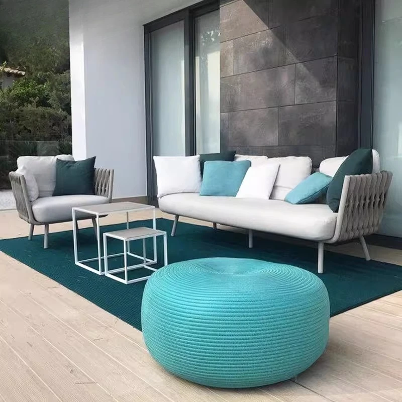 Outdoor sofa courtyard villa roof garden open-air waterproof outdoor rattan chair combination