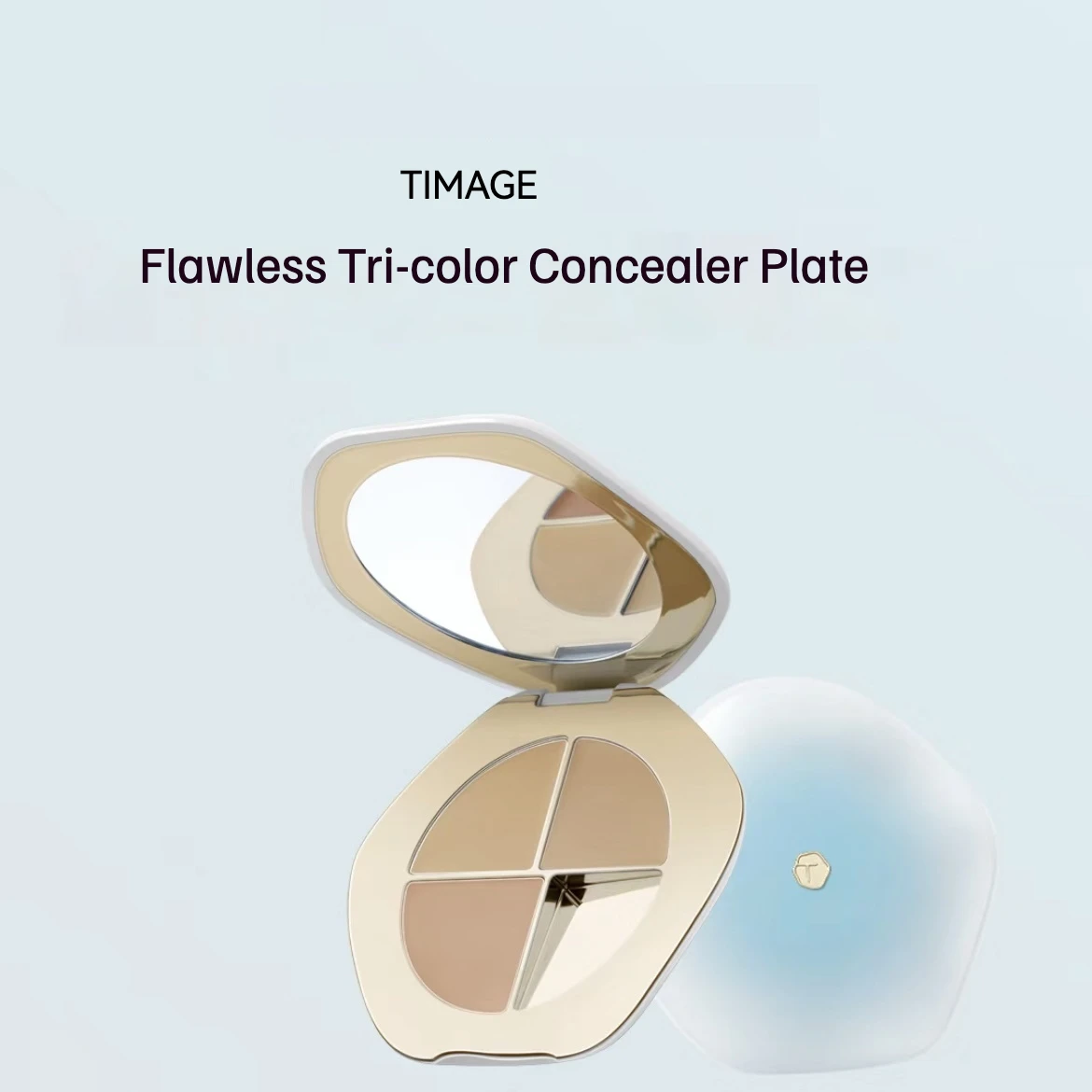 

TIMAGE Tri-Color Concealer Palette Facial Concealer Covers Spots Acne Dark Circles Creamy texture Moisturizing Skin-Friendly