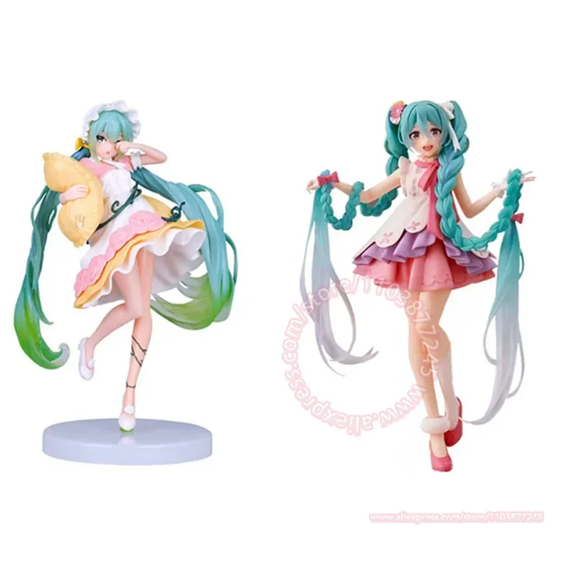 Hatsune Miku Model Speelgoed Trendy Ornamenten Auto Figuur Decoratie Anime Perifere Hand Verjaardagscadeau Kawaii Pop Leuke Vorm