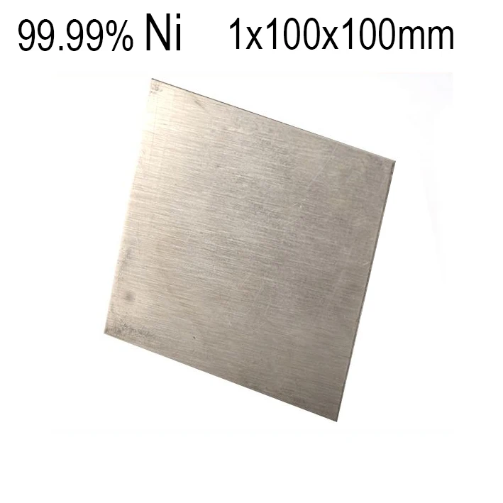 

1cs High Purity 99.99% Pure Nickel Ni Sheet Plate 1mm x 100mm x 100mm For Nickel Electroplating