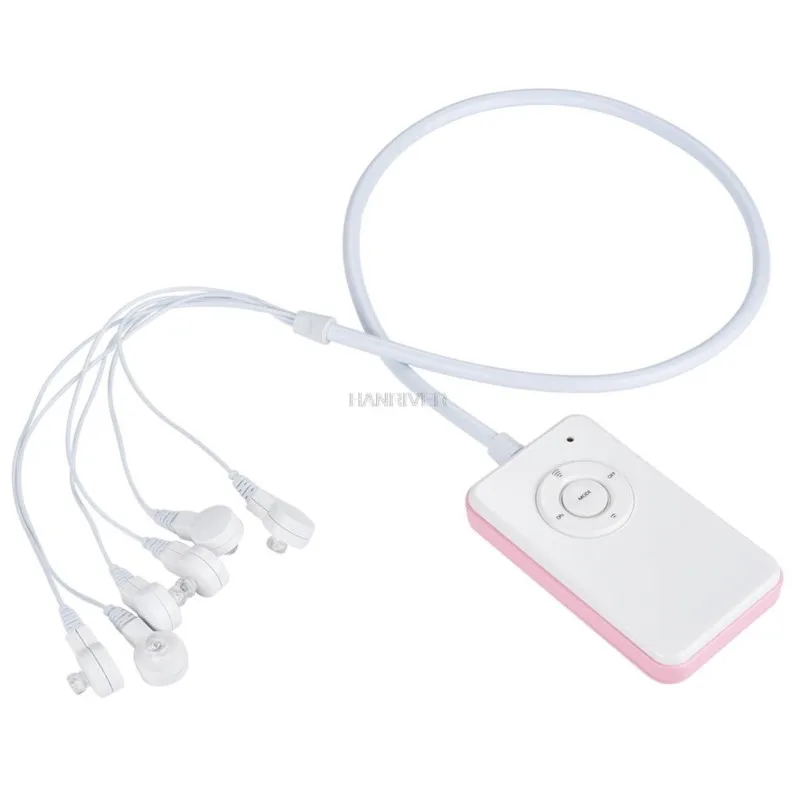 Red soft gel facial mask massager with vibration acupoint controller anti-wrinkle skin care tool