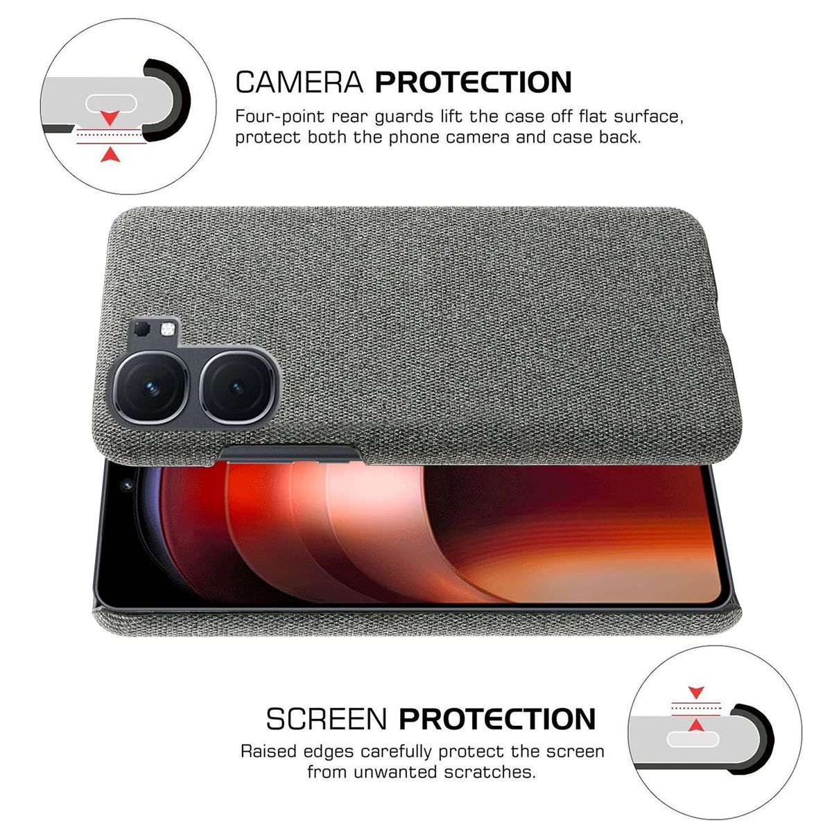 For Vivo iQOO Neo9 Case Luxury Fabric Antiskid Cover For VIVO iQOO Neo 9 5G Cloth Case For vivo iQOO Neo9 6.78\