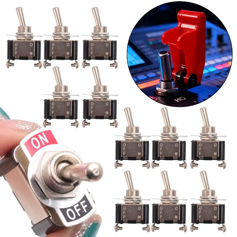 Interrupteur à bascule KN3A-101 multifonctionnel à 2 broches, accessoires intérieurs, interrupteur pour moteur à vapeur, couvercle de protection à 2 broches