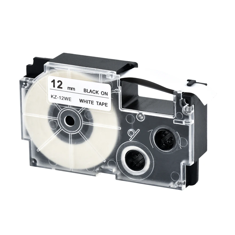 

12mm Label Tape Compatible Tape Cartridge Ribbon Replacement for Casio KL-60 KL-100 KL-170 KL-120 KL-180 KL-780 KL-820 KL-7400