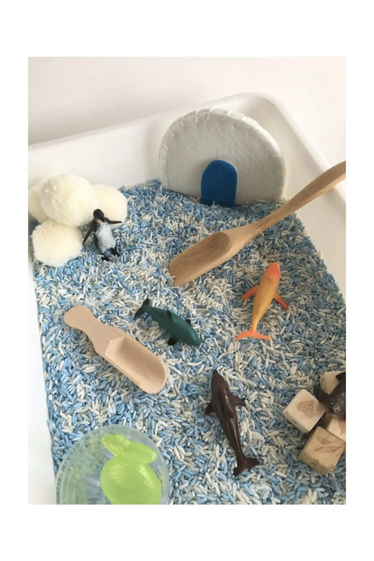 Set Permainan Sensorik Bertema Tiang-Mainan Montessori