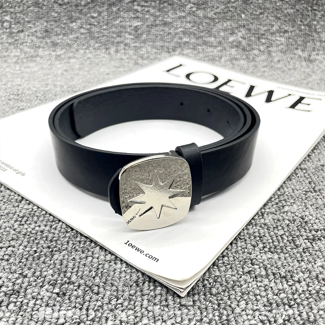 Womens Genuine Leather Belt Retro Style Black Waist Cincher Belts with 28mm Polished Buckle for Skirts Jeans Casual Wear