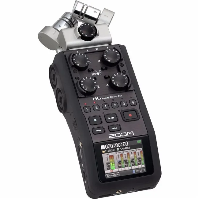 Zoom H6 portable professional handheld digital recorder Handy 6-Track for interview X/Y Side Mic 2GB