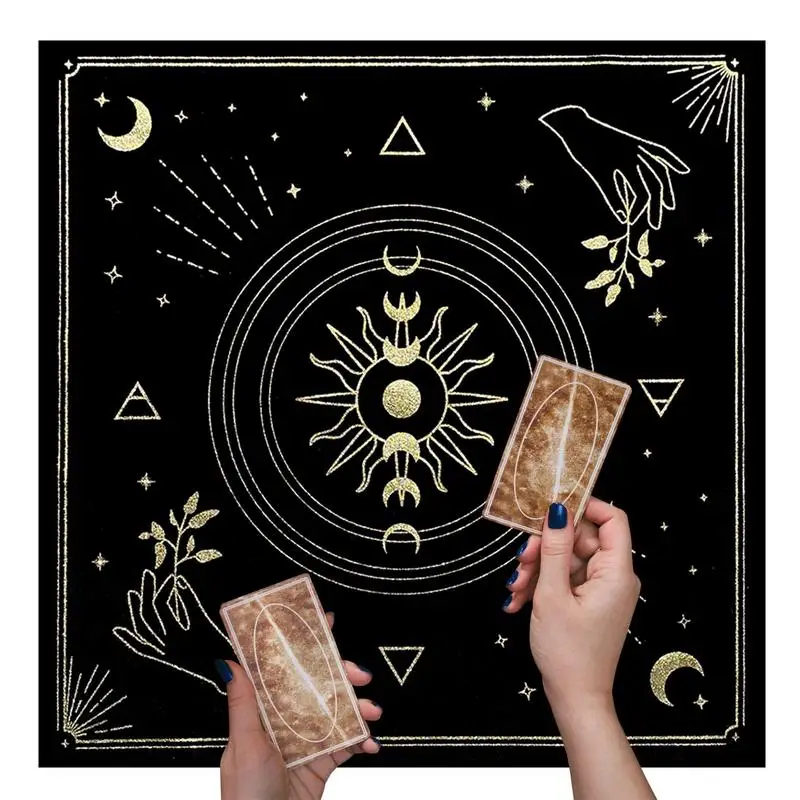 Velvet Tarot Card Tablecloth Divination Altar Cloth Board Game Fortune Astrology Oracle Card Pad