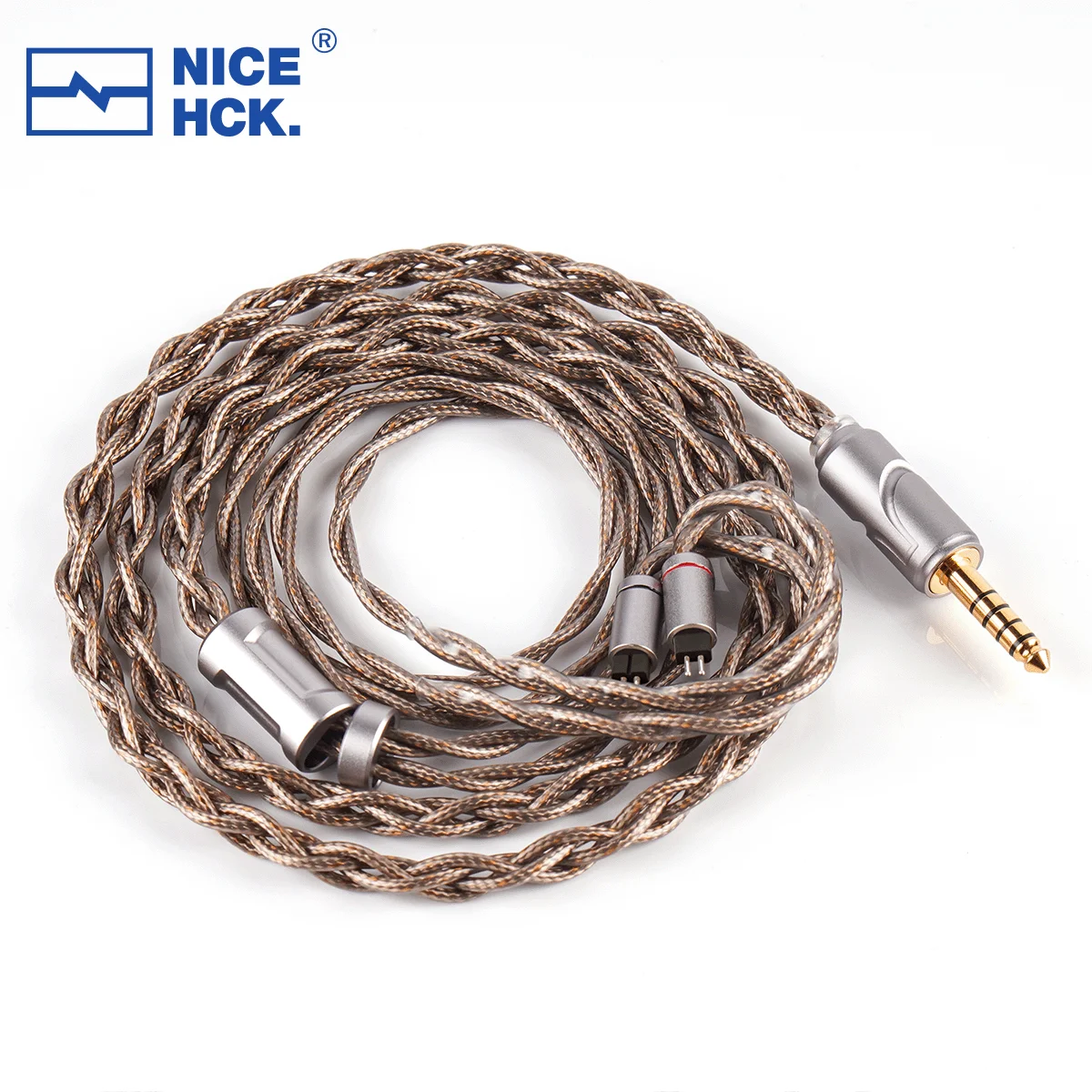 NICEHCK AceMeteor 2pin 4.4mmプラグケーブル NICEHCK AceMeteor アップグレードケーブル 8N シルバーメッキ OCC +