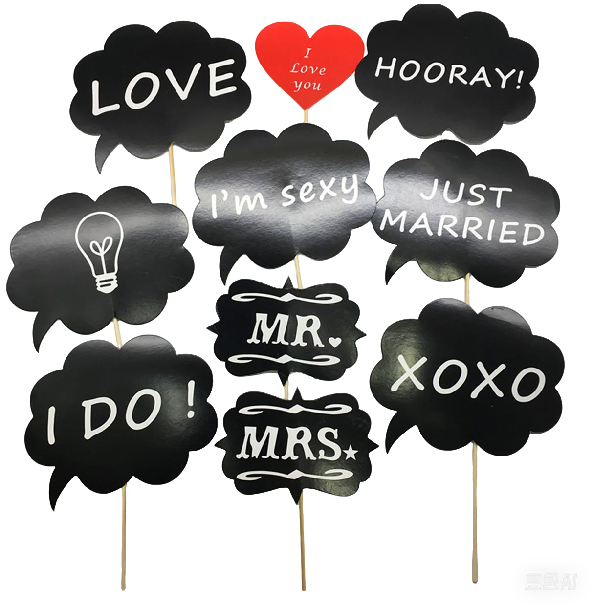 Wedding Photography Props Funny Selfies Mustache Glasses Team Bride Groom Photo Booth Props Bridal Shower DIY Wedding Decoration 2