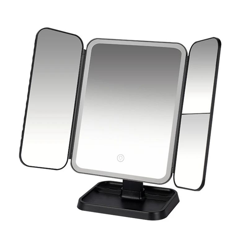 

Tri-Fold Makeup Mirror LED Light Dormitory Makeup Mirror Smart Makeup Mirror Fill Light Mirror